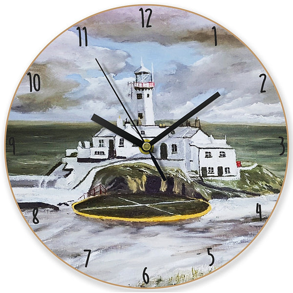 Donegal Wall Clock Fanad Lighthouse in The Snow, Fanad, C.o. Donegal, Ireland.