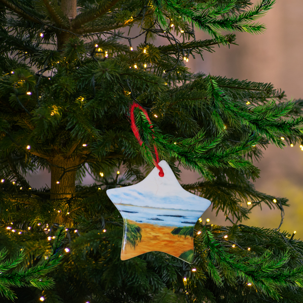 Donegal Ceramic Christmas Tree  Star Decorations The White Shore