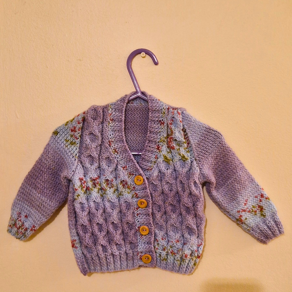 Hand Knitted Baby Cardigan