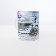 Mug. Fanad Lighthouse in the Snow  , C.o. Donegal, Ireland.