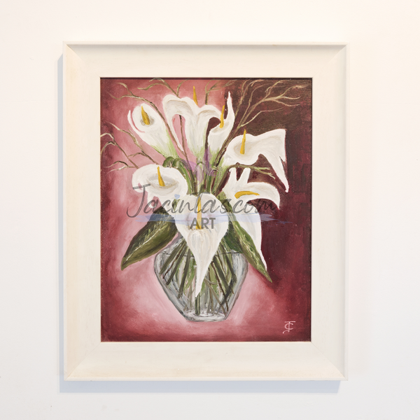 Oil painting   "Lilies of Serenity"