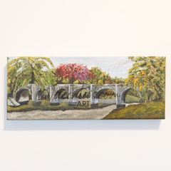 Oil Painting "Tranquil Treasures of Buncrana" at Castle Bridge Buncrana C.O. Donegal, Ireland.