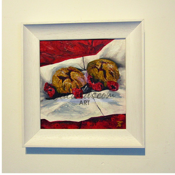 Oil Painting Raspberry Elegance