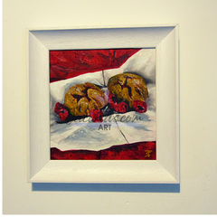 Oil Painting Raspberry Elegance