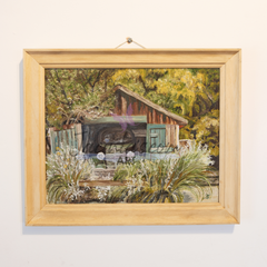 Oil Painting of Willow bank Wildlife Reserve in New Zealand