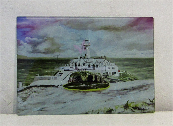 Tablemats Glass Fanad Lighthouse in the Snow, C.o. Donegal, Ireland.