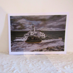 Card Fanad Lighthouse in the Snow, Fanad, C.o. Donegal, Ireland.